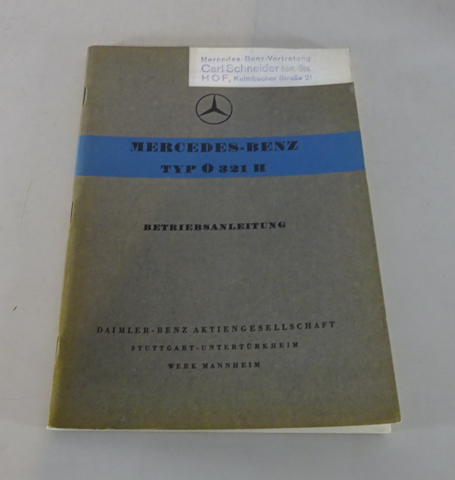 Betriebsanleitung Handbuch Mercedes Benz Bus O H Ausgabe