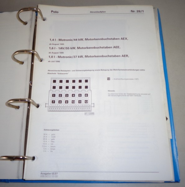 Werkstatthandbuch Elektrik Schaltpläne VW Polo 6N ab 1995 PK Buch