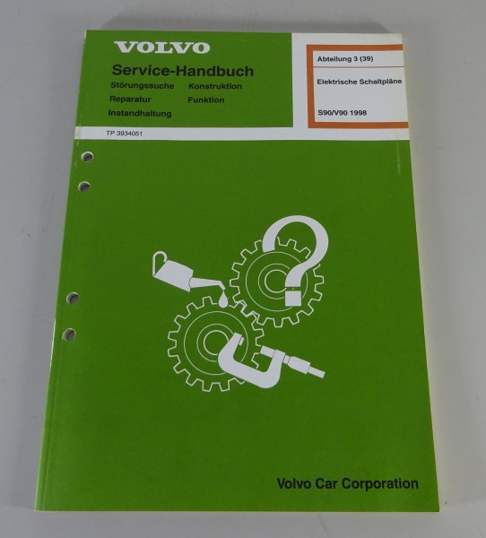 Werkstatthandbuch Elektrik / Elektrische Schaltpläne Volvo S90 / V90 Stand 1998