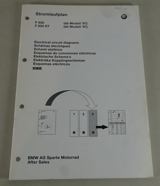 Werkstatthandbuch Stromlaufpläne BMW F650 / F650 ST ab Modell ´97 Stand 11/1997