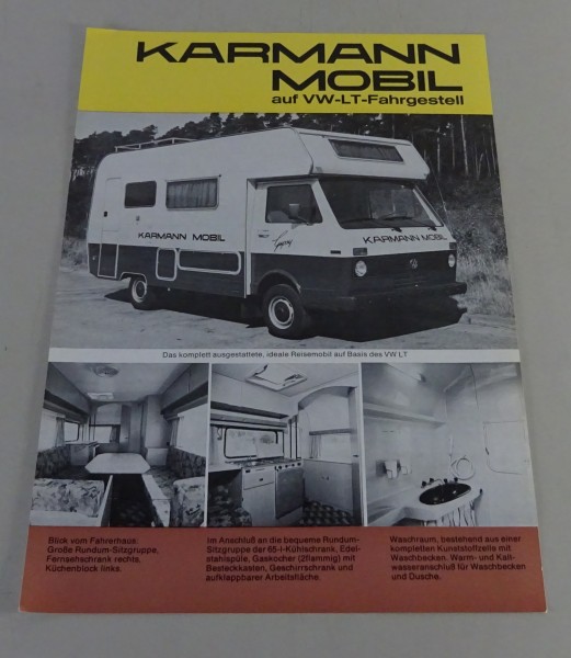 Prospektblatt Karmann Mobil auf VW-LT-Fahrgestell Stand 09/1979