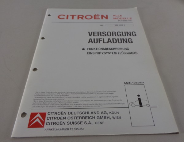 Werkstatthandbuch Citroen Versorgung / Aufladung Einspritzsystem Flüssiggas