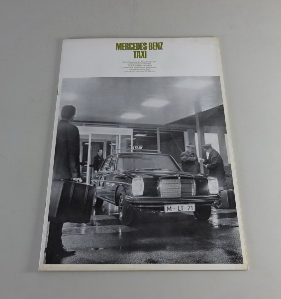 Prospekt / Broschüre Mercedes-Benz W114 / W115 | 8-Taxi Stand 07/1970