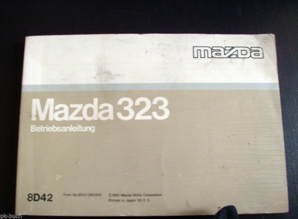 Betriebsanleitung Mazda 323 Stand 1992