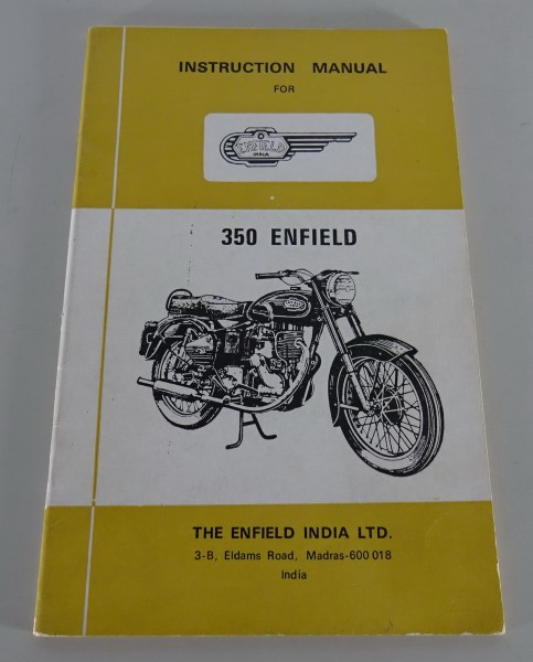 Owner´s Manual / Handbook Enfield India 350 from 01/1977