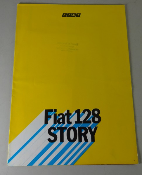 Prospekt / Prospektblatt | Fiat 128 Story mit Händlerstempel | Stand 1969 - 1975