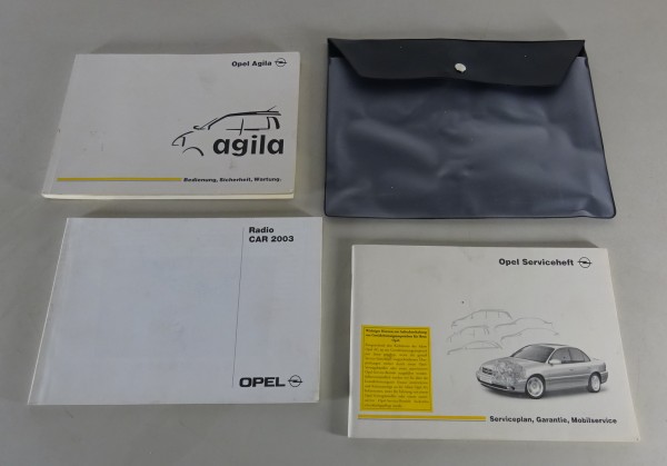 Bordmappe + Betriebsanleitung Opel Agila A Stand 12/2000