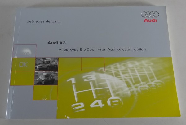 Betriebsanleitung / Handbuch Audi A3 Typ 8L Stand 12/1996