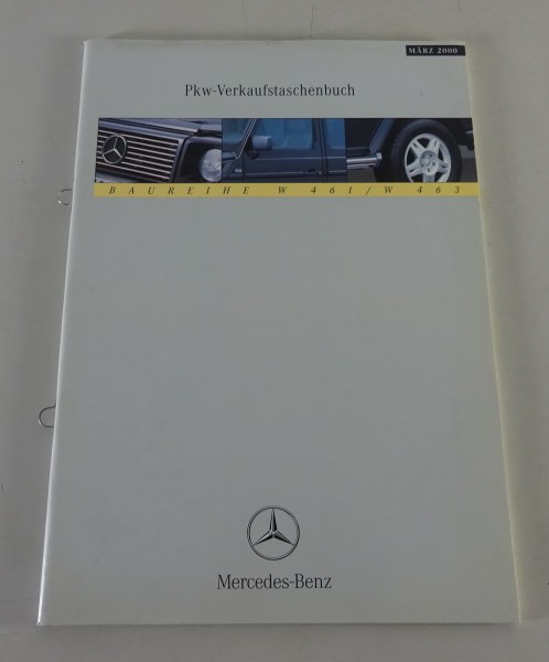 Verkaufstaschenbuch Mercedes-Benz G-Klasse / G-Modell W461 + W463 Stand 05/2000