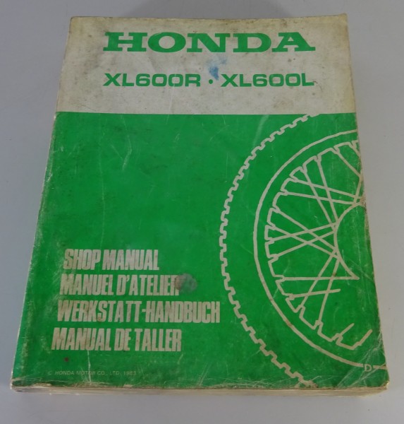 Werkstatthandbuch / Workshop Manual Honda XL 600 R / XL 600 L Stand 1983