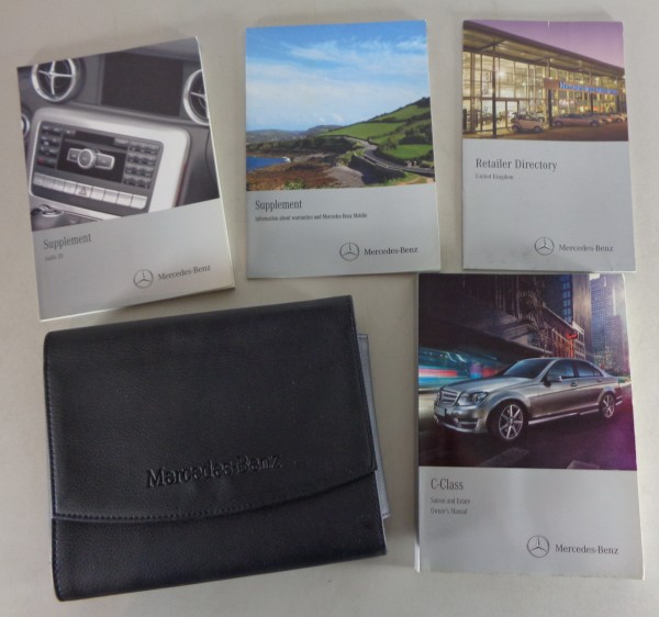 Owner's Manual + Wallet Mercedes Benz C-Class W204 Estate + Saloon printed 2011