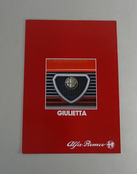 Prospekt / Broschüre Alfa Romeo Giulietta 1,6 / 2,0 Typ 116 Stand 06/1983