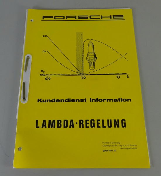 Kundendienst Information Porsche Lambda Regelung 911 SC, 924, 924 Turbo von 1979