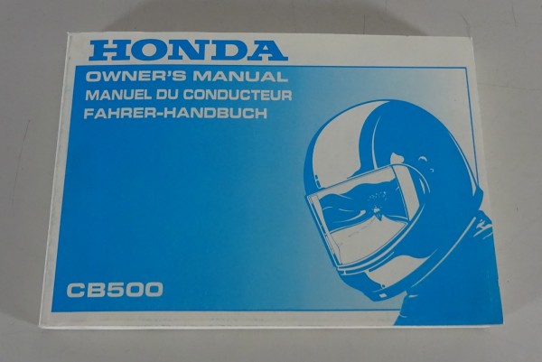 Betriebsanleitung / Handbuch / Owner´s Manual Honda CB 500 Stand 1993