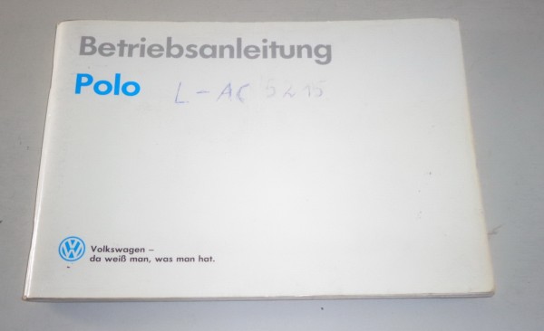 Betriebsanleitung VW Polo 86c von 1990