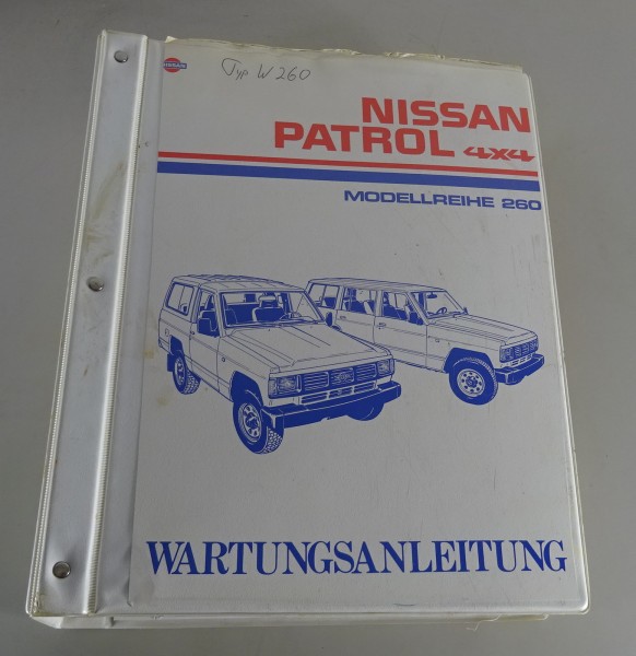 Werkstatthandbuch Wartungsanleitung Nissan Patrol 260 4x4 Allrad 2,8 TD von 1989