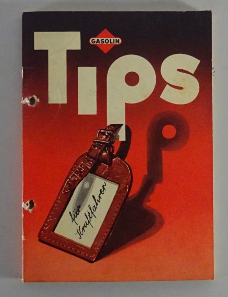 Handbuch Gasolin- 50 Tips für Kraftfahrer von ca. 1955