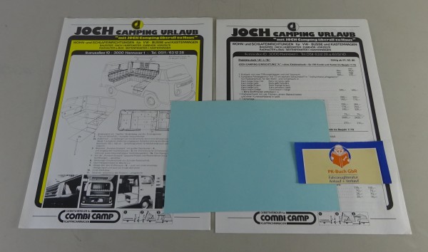 Prospektblatt + Preisliste VW T2 Joch Camping Urlaub bis Baujahr 07/1979