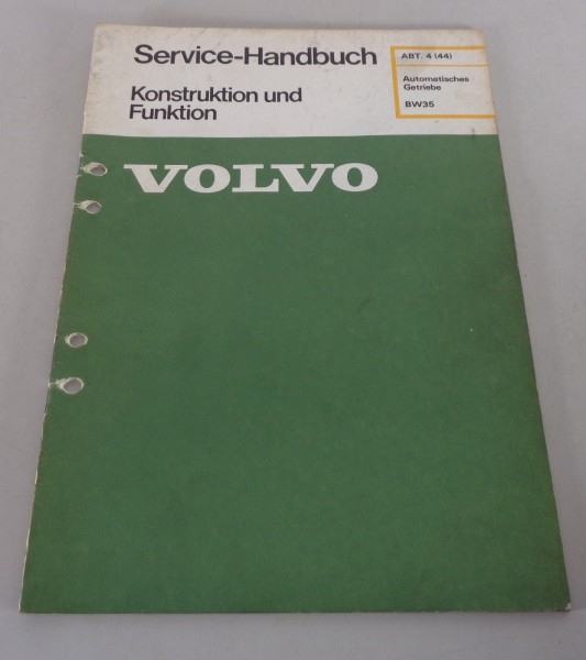 Werkstatthandbuch Volvo 240 Automatisches Getriebe BW 35 Konstruktion / Funktion