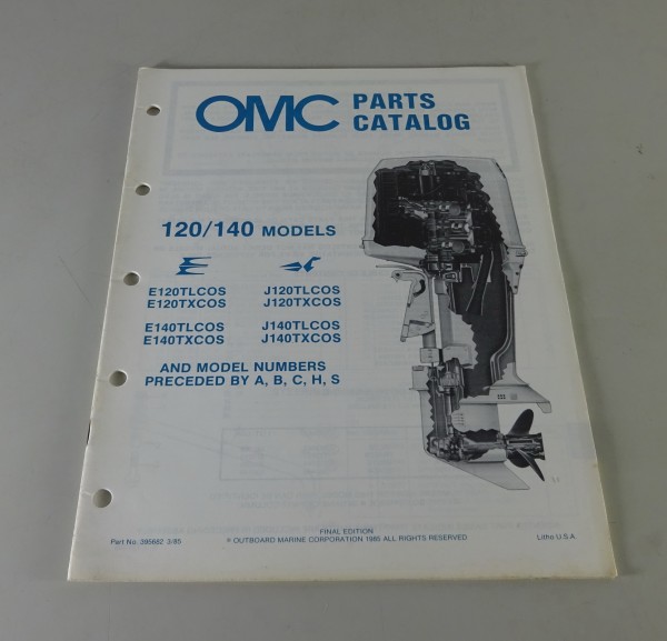 Teilekatalog Johnson Evinrude Außenborder / Outboards 100 / 140 Models Stand1985