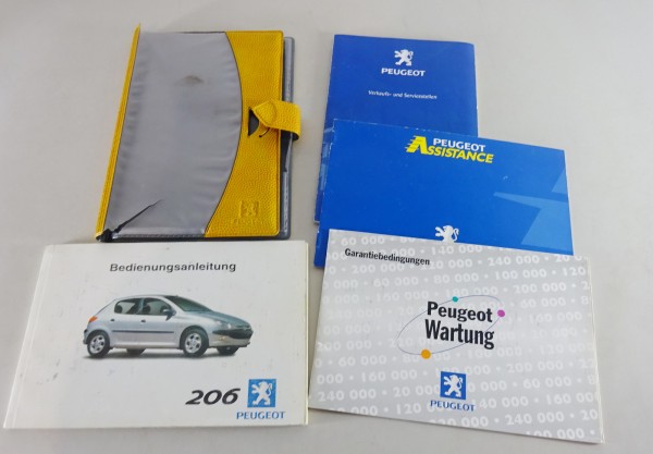 Bordmappe mit Betriebsanleitung Peugeot 206 von 2000