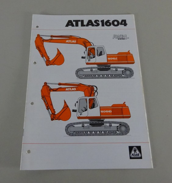 Prospekt / Broschüre Atlas Raupenbagger 1604 LC / HD Stand 12/1994