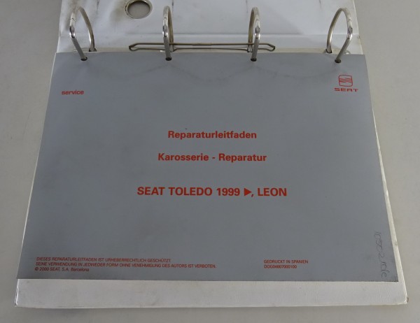 Werkstatthandbuch / Reparaturleitfaden Seat Toledo / Leon Karosserie ab 1999