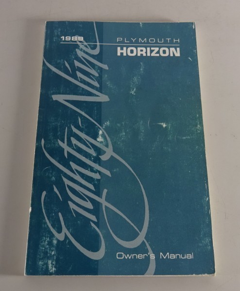 Owner´s Manual / Handbook Plymouth Horizon Stand 1989