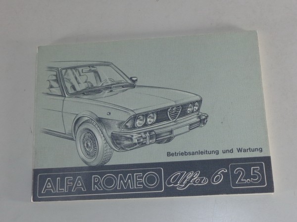 Betriebsanleitung / Handbuch Alfa Romeo Alfa 6 / Sei von 07/1979
