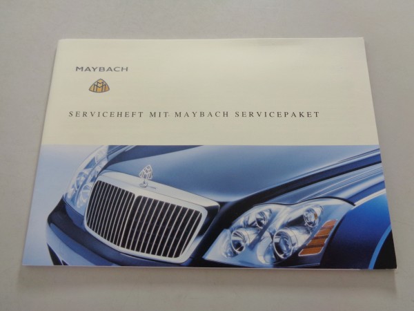 Scheckheft Maybach 57 + 62 + 57 S + 62 S Stand 03/2003 auf Deutsch