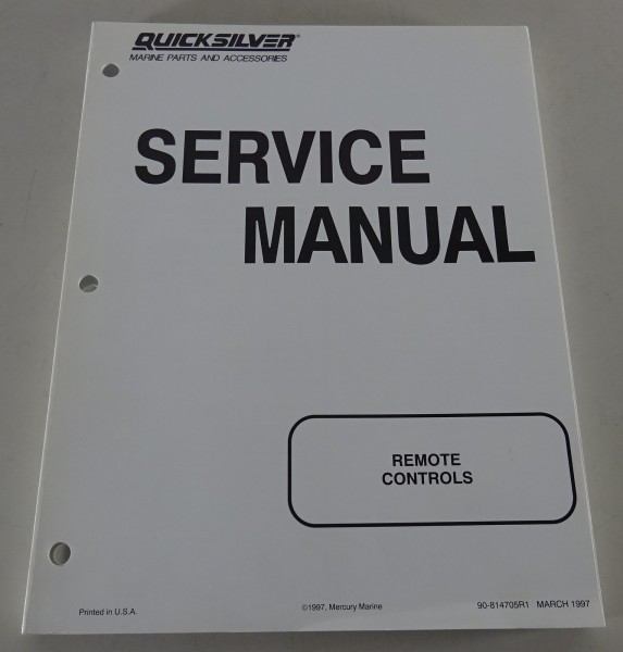 Workshop Manual / Service Manual Mercury Marine Fernsteuerungen Stand 03/1997