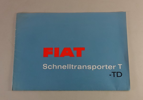 Faltprospekt / Broschüre Fiat Neckar 1100 T / TD Schnelltransporter Stand 1965