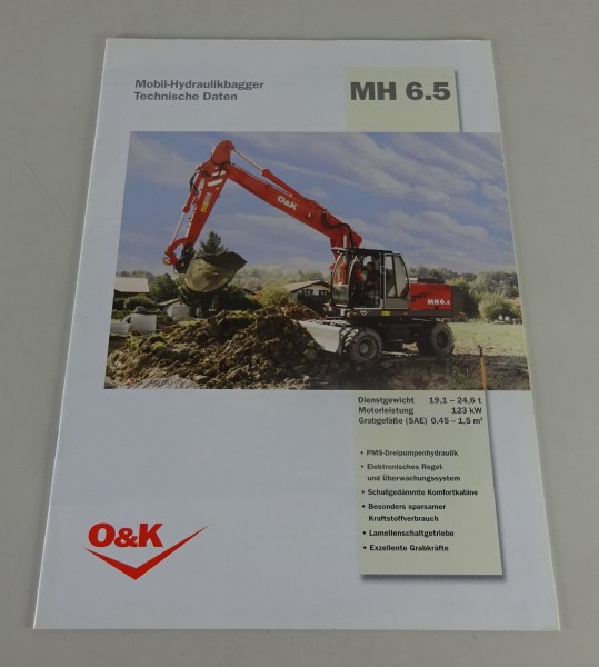 Prospekt / Broschüre O&K Mobil-Hydraulikbagger MH 6.5 Stand 09/2002
