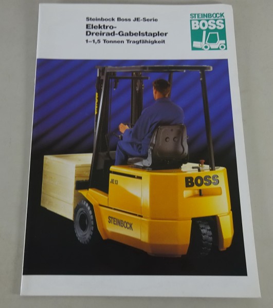 Prospekt/ Broschüre Steinbock Gabelstapler JE Serie 1-1,5t Stand 06/1992