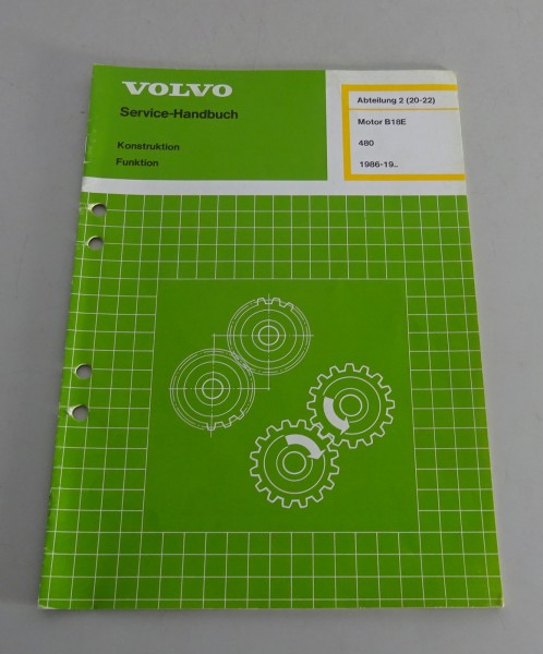 Werkstatthandbuch Konstruktion / Funktion Volvo 480 Motor B18 E - ab 1986