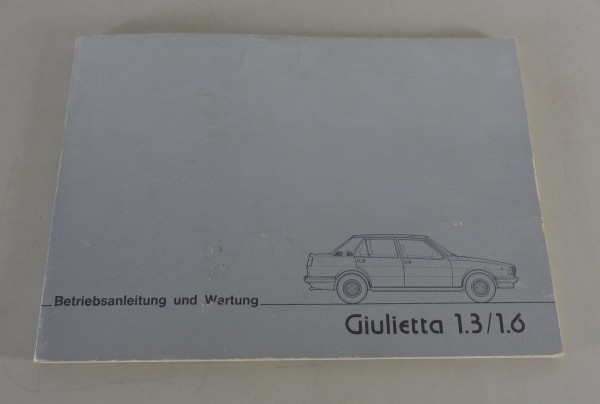 Betriebsanleitung / Handbuch Alfa Romeo Giulietta 1.3 / 1.6, Stand 11/1978
