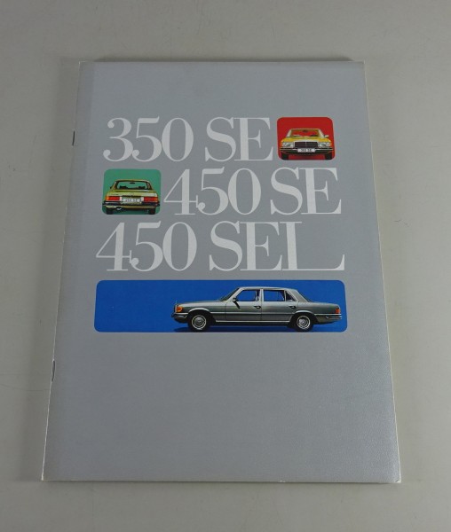 Faltprospekt Mercedes-Benz 350 + 450 SE / SEL | Typ W116 V8 Stand 03/1973