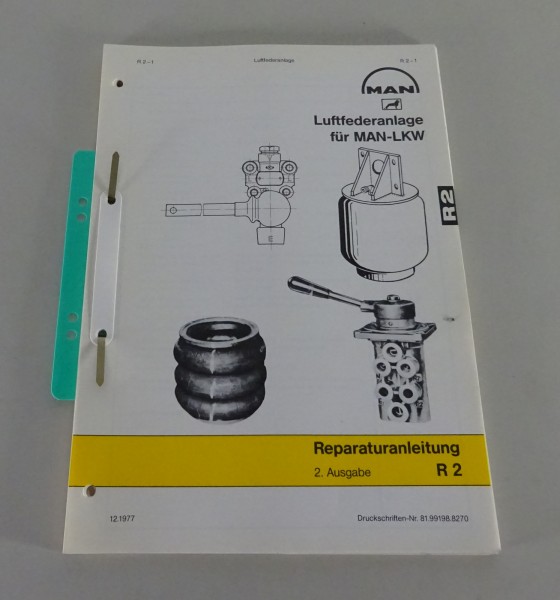 Reparaturanleitung MAN Luftfederanlage Frontlenker F7 / F8 / F9 Stand 12/1977