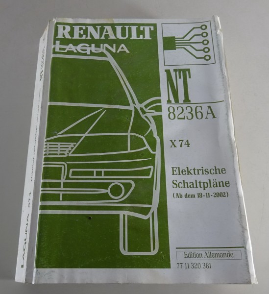Werkstatthandbuch Elektrik / Elektrische Schaltpläne Renault Laguna 11/2002