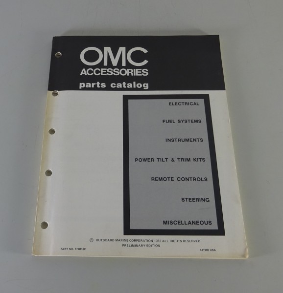 Zubehör-Katalog / Teilekatalog OMC Accessories Stand 1982