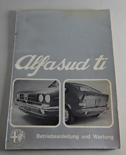 Betriebsanleitung / Handbuch Alfa Romeo Alfasud ti Stand 03/1977