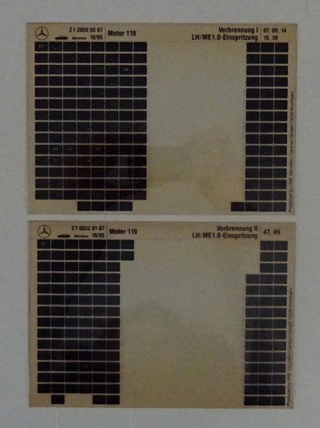 Microfich Teilekatalog Mercedes M119 Verbrennung LH ME 1.0-Einspritzung 10/1995