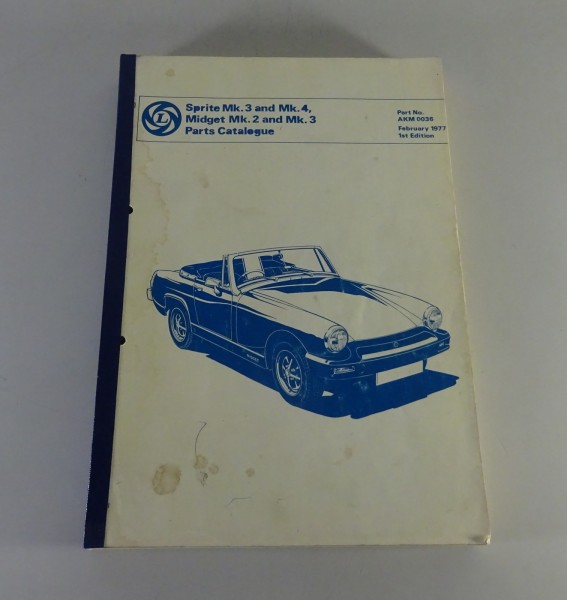 Teilekatalog British Leyland MG Midget Mk 2+3/ Austin Healey Sprite Mk 3+4 '1977
