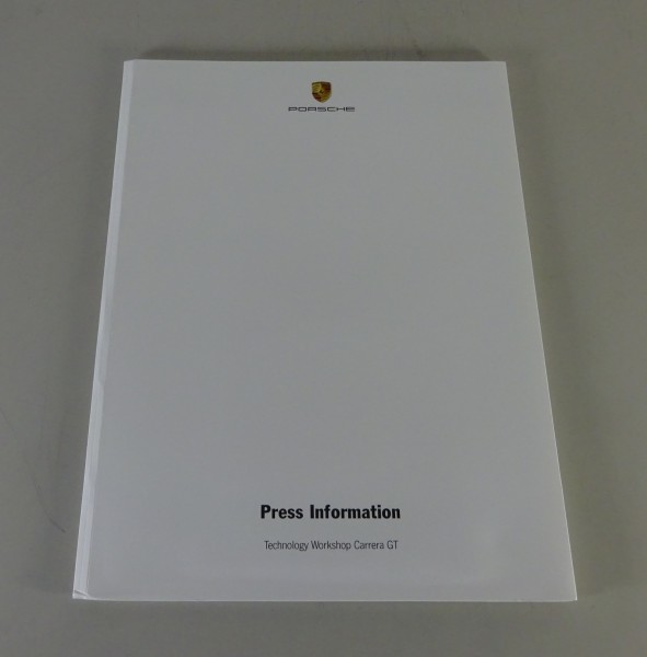 Pressemappe Porsche Carrera GT Typ 980 Stand 05/2003 | Englisch