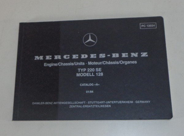 Bildkatalog / Teilekatalog Mercedes Benz W128 Ponton von 01/1984