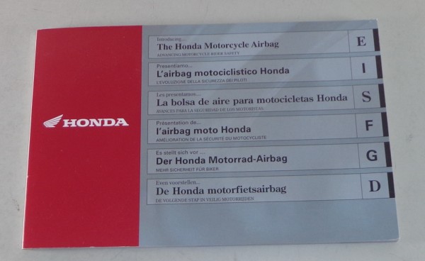 Handbuch Honda Motorrad Airbag Stand 2006