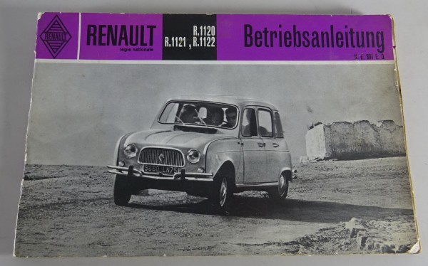 Betriebsanleitung / Handbuch Renault R4 1. Serie Baujahr 1961 - 1966