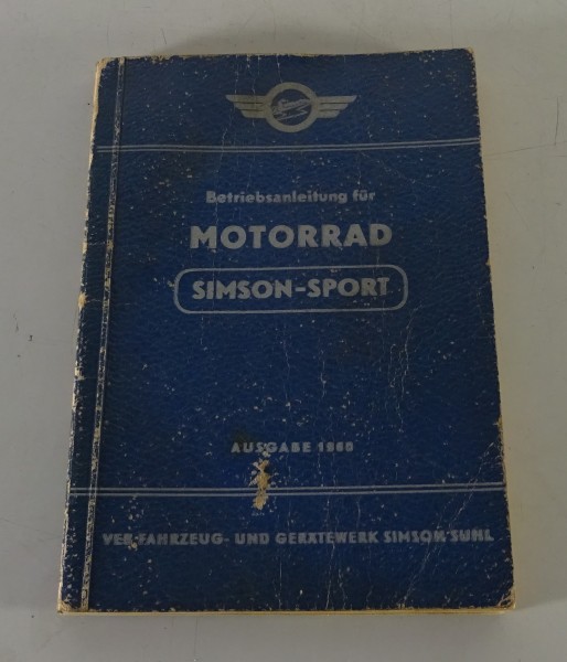 Betriebsanleitung / Handbuch Motorrad Simson AWO 425 Sport Ausgabe 1960