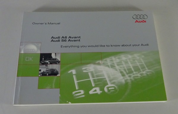 Owner´s Manual / Handbook Audi A6 / S6 Avant type C4 from 05/1996