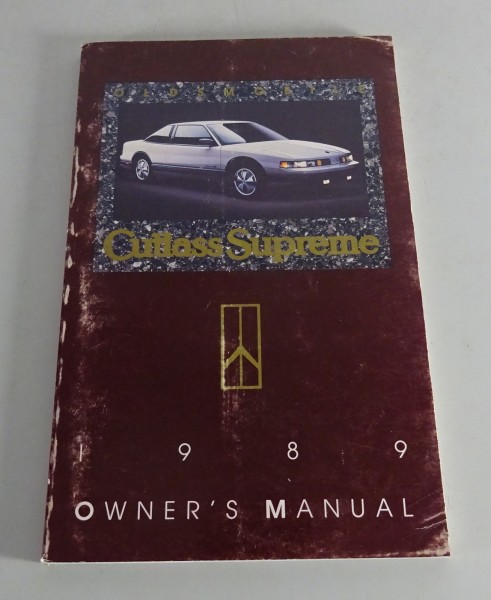 Owner´s Manual / Handbook Oldsmobile Cutlass Supreme Stand 1989